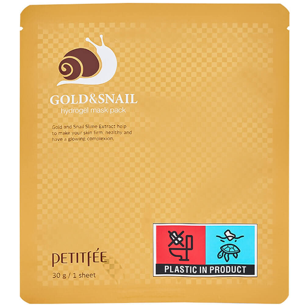 Гидрогелевая маска Petitfee Gold & Snail Hydrogel Mask Pack фото 1