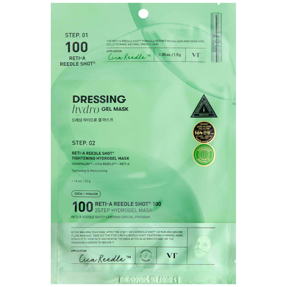 Гидрогелевая маска VT Cosmetics Reti-A Reedle Shot 100 2Step Hydrogel Mask фото 1