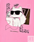 Футболка с принтом Choupette Karl Lagerfeld kids фото 3