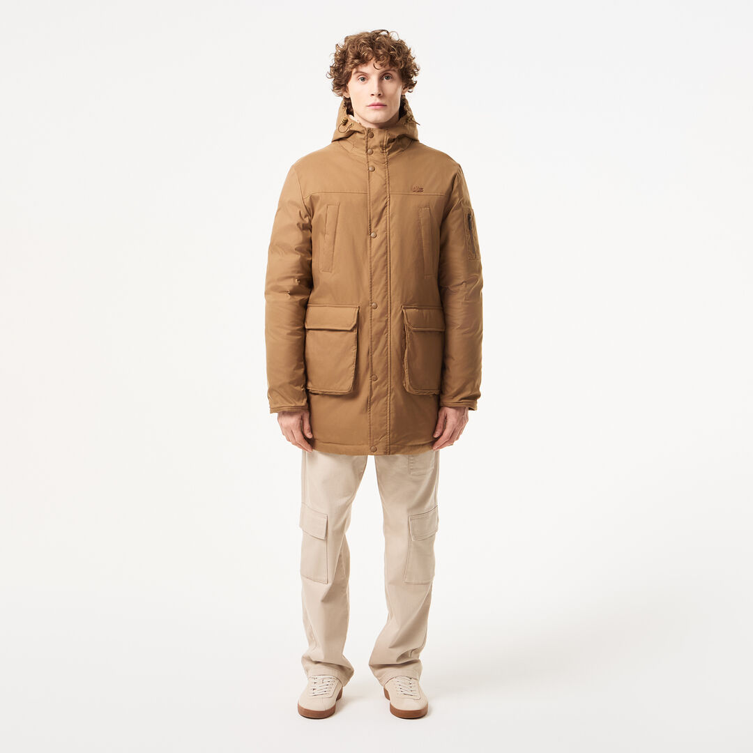 Мужская утеплённая парка Lacoste с капюшоном фото 1