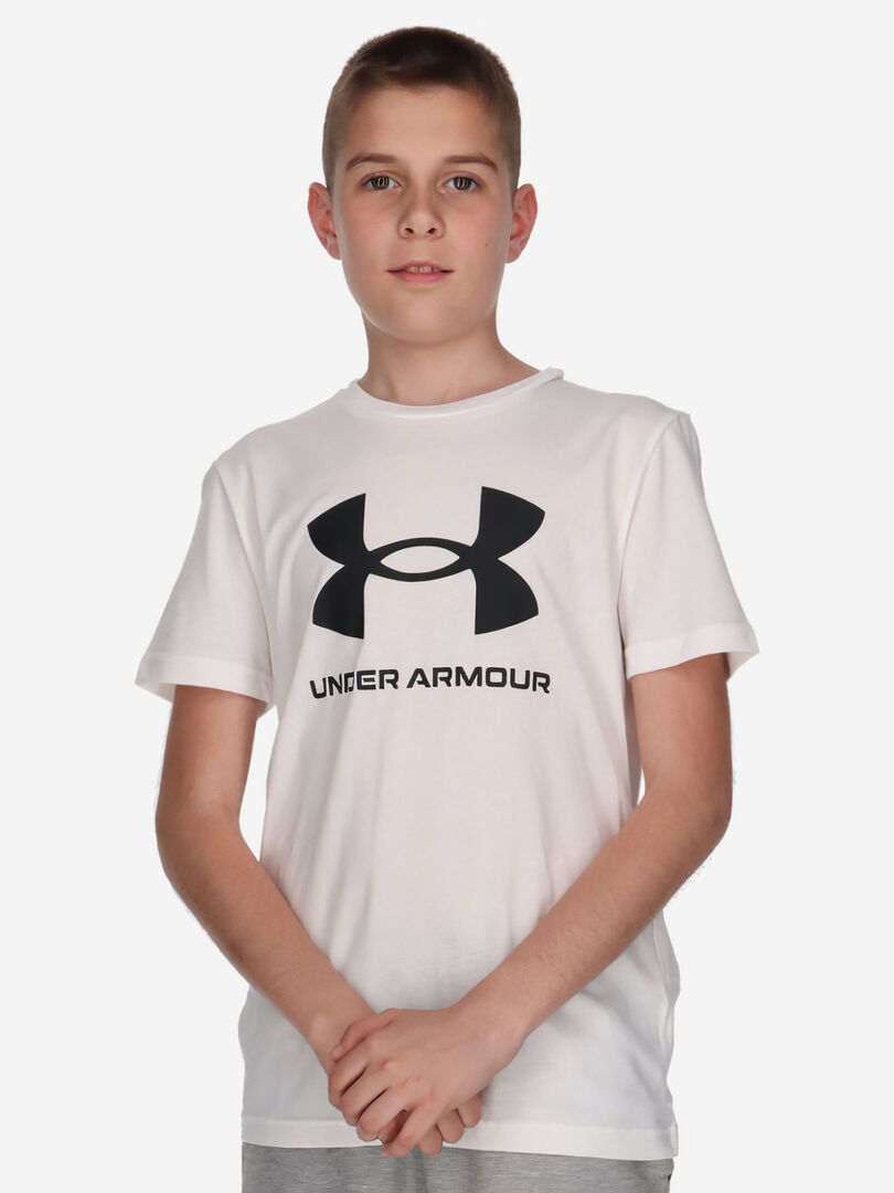 Футболка детская Under Armour Sportstyle Logo SS, Белый 1363282PFTDU0F-100 фото 1