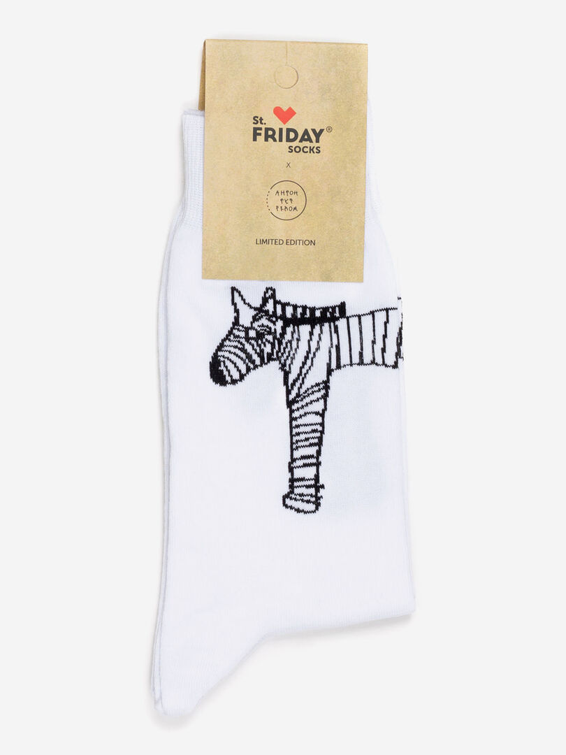 Носки St. Friday Socks - Зебра, Черный ATRSBHOS8B-ZEBRA фото 1