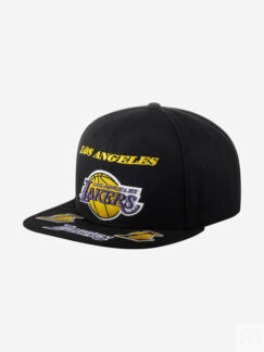 Бейсболка с прямым козырьком MITCHELL NESS HHSS2998-LALYYPPPBLCK Los Angele