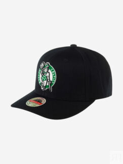 Бейсболка с прямым козырьком MITCHELL NESS HHSSINTL1265-BCEBLCK Boston Celt