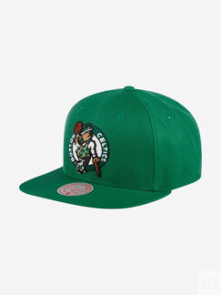 Бейсболка с прямым козырьком MITCHELL NESS HHSS3256-BCEYYPPPGREN Boston Cel