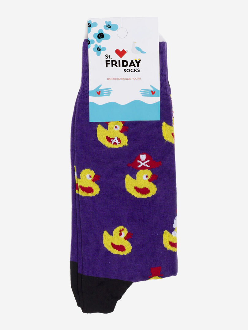 Носки с рисунками St.Friday Socks - Утята пираты, Фиолетовый ANIMALSSBHOS8B-UTKIPIRATI фото 1