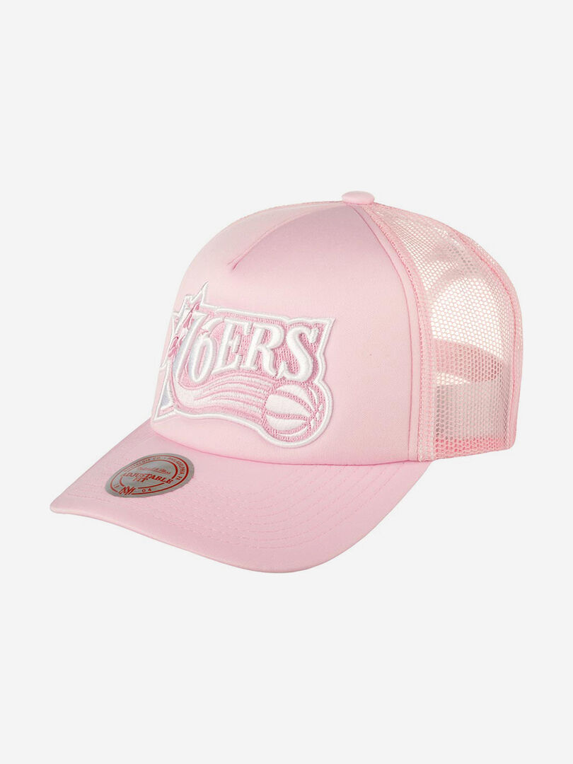 Бейсболка с сеточкой MITCHELL NESS 5HSSLD21130-P76PINK Philadelphia 76Ers N 58-334XDOXM4K-34 фото 1