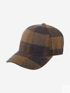 Бейсболка классическая STETSON 7720310 BASEBALL CAP CHECK WOOL (коричневый)