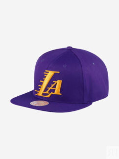 Бейсболка с прямым козырьком MITCHELL NESS 6HSSSH20054-LALPURP Los Angeles