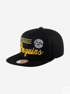 Бейсболка с прямым козырьком MITCHELL NESS 6HSSLD21213-PPEBLCK Pittsburgh P