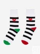 Носки St. Friday Socks - Полоски с сердечком, Черный STRIPESSBHOS8B-BLACK фото 4