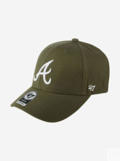 Бейсболка 47 BRAND B-MVP01WBV-SW Atlanta Braves MLB (оливковый), Мультицвет