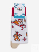 Новогодние носки St.Friday Socks - Корги Новый Год, Белый STFRIDAYNYSBHOS8B-KORGINANOVIYGOD фото 1