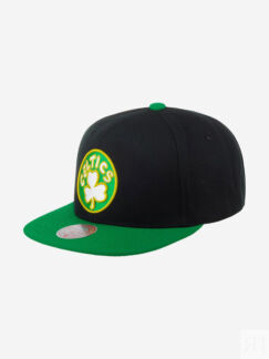 Бейсболка с прямым козырьком MITCHELL NESS 6HSSDX21128-BCEBKGN Boston Celti