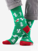 Новогодние носки St.Friday Socks с динозаврами, Зеленый DINOSANTASBHOS8B-GREEN фото 2