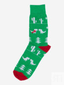 Новогодние носки St.Friday Socks с динозаврами, Зеленый DINOSANTASBHOS8B-GREEN фото 3