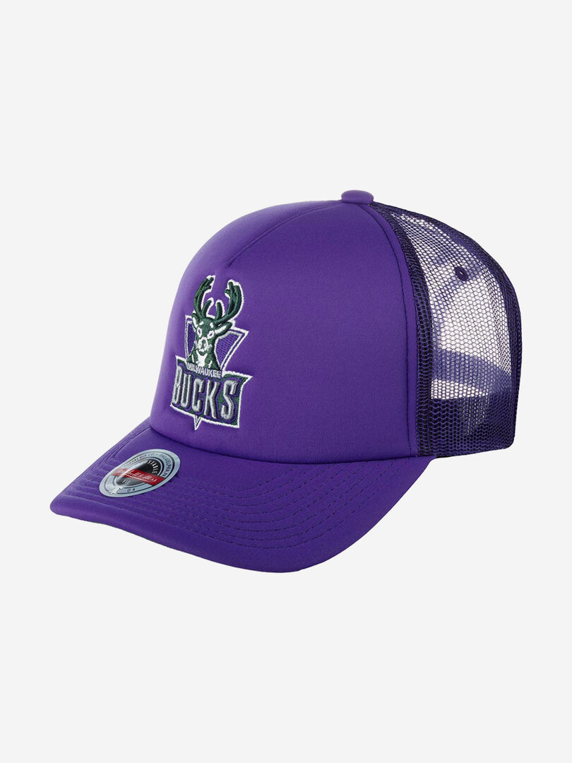 Бейсболка с сеточкой MITCHELL NESS 6HSSSH21346-MBUDKPR Milwaukee Bucks NBA 58-285XDOXM4K-41 фото 1