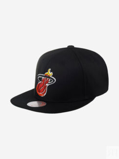 Бейсболка с прямым козырьком MITCHELL NESS HHSS5133-MHEYYPPPBLCK Miami Heat