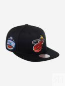 Бейсболка с прямым козырьком MITCHELL NESS HHSS5133-MHEYYPPPBLCK Miami Heat 58-647XDOXM4K-09 фото 2