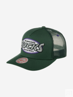 Бейсболка с сеточкой MITCHELL NESS HHSS5461-MBUYYPPPGREN Milwaukee Bucks NB