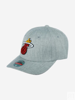 Бейсболка MITCHELL NESS HHSS3273-MHEYYPPPGYHT Miami Heat NBA (серый), Серый