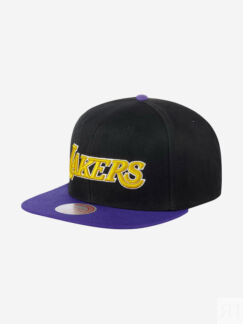 Бейсболка с прямым козырьком MITCHELL NESS 6HSSJS19078-LALBKPR Los Angeles