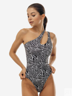 Купальник слитный Nebbia FORTALEZA monokini - zebra 735, Белый