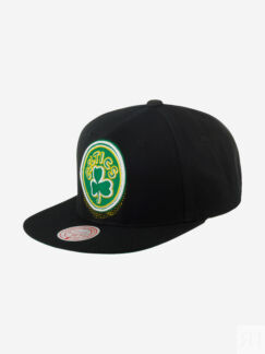 Бейсболка с прямым козырьком MITCHELL NESS HHSS5820-BCEYYPPPBLCK Boston Cel