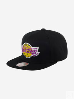 Бейсболка с прямым козырьком MITCHELL NESS HHSS5762-LALYYPPPBLCK Los Angele