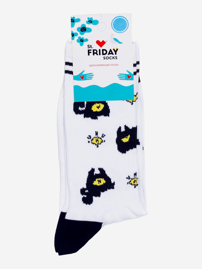 Носки с рисунками St.Friday Socks - Кляксохвост, Белый MONSTERSSBHOS8B-CYCLOCLYACSOHVOST фото 1