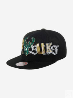 Бейсболка с прямым козырьком MITCHELL NESS HHSS3180-MBUYYPPPBLCK Milwaukee