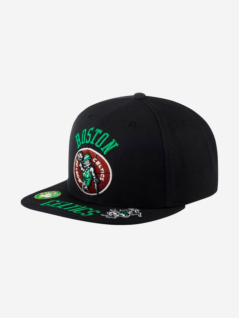 Бейсболка с прямым козырьком MITCHELL NESS HHSS2997-BCEYYPPPBLCK Boston Cel 58-239XDOXM4K-09 фото 1