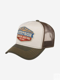 Бейсболка с сеточкой STETSON 7751194 TRUCKER CAP SUN (оливковый), Мультицве