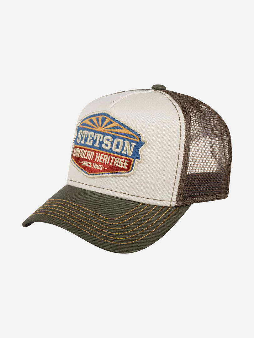 Бейсболка с сеточкой STETSON 7751194 TRUCKER CAP SUN (оливковый), Мультицве 02-666XDOXS9Z-14 фото 1