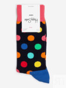 Носки с рисунками Happy Socks - Big Dot Pink Blue, Черный BIGDOTSBHOH16-PINKBLUE фото 1