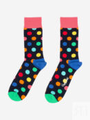 Носки с рисунками Happy Socks - Big Dot Pink Blue, Черный BIGDOTSBHOH16-PINKBLUE фото 3