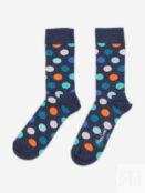 Носки с рисунками Happy Socks - Big Dot Navy, Синий BIGDOTSBHOH16-BLUE фото 3