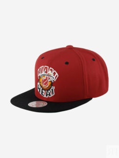 Бейсболка с прямым козырьком MITCHELL NESS HHSS5146-MHEYYPPPRED1 Miami Heat