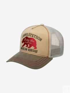 Бейсболка с сеточкой STETSON 7751101 TRUCKER CAP BEAR (бежевый), Бежевый