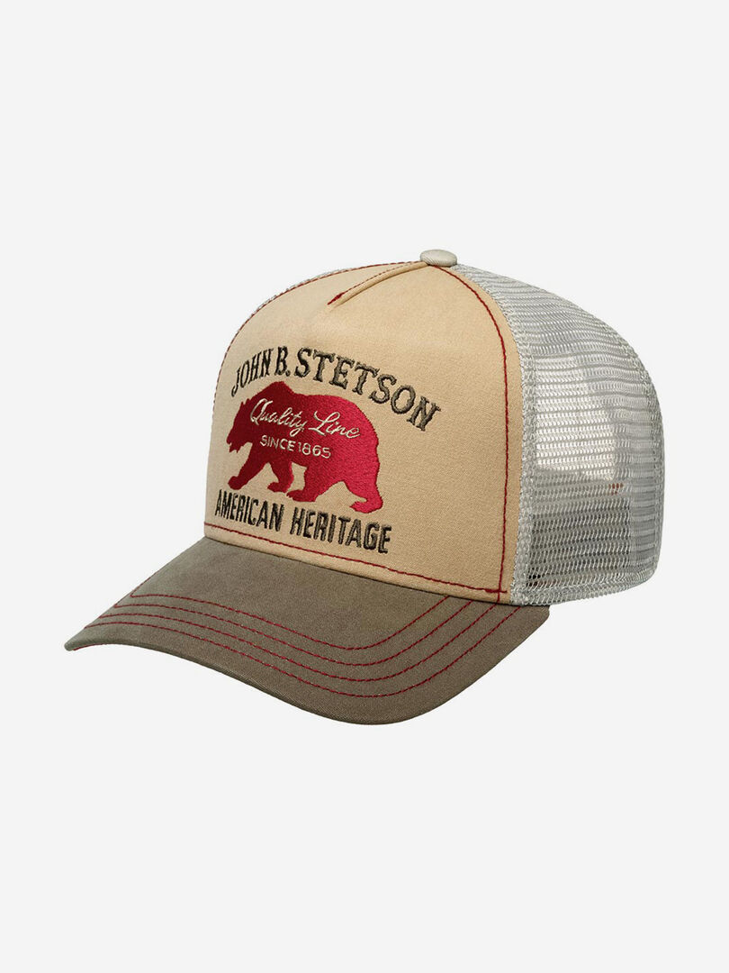 Бейсболка с сеточкой STETSON 7751101 TRUCKER CAP BEAR (бежевый), Бежевый 02-216XDOXS9Z-02 фото 1