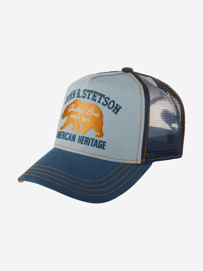 Бейсболка с сеточкой STETSON 7751101 TRUCKER CAP BEAR (голубой), Голубой 02-216XDOXS9Z-19 фото 1