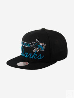 Бейсболка с прямым козырьком MITCHELL NESS 6HSSLD21213-SJSBLCK San Jose Sha