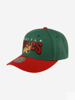 Бейсболка MITCHELL NESS HHSS6279-SSUYYPPPGREN Seattle Supersonics NBA (олив