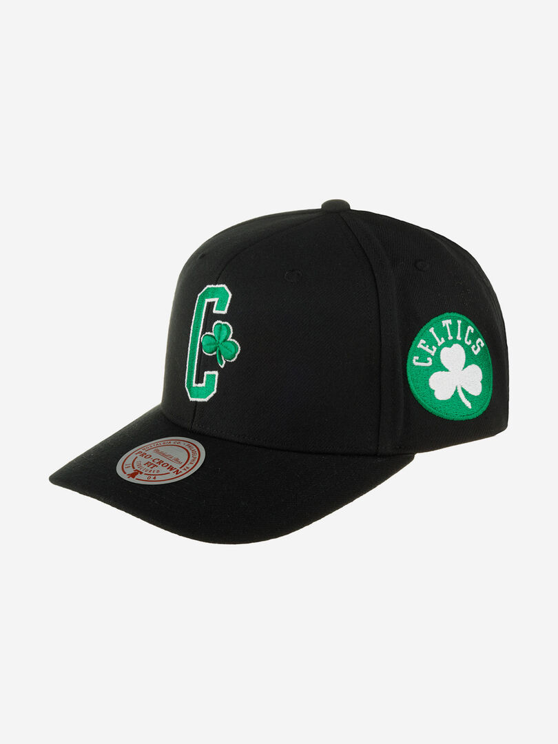 Бейсболка MITCHELL NESS HHSS6580-BCEYYPPPBLCK Boston Celtics NBA (черный), 59-165XDOXM4K-09 фото 1