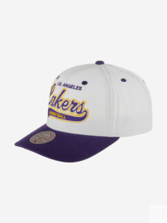 Бейсболка MITCHELL NESS HHSS7289-LALYYPPPWHIT Los Angeles Lakers NBA (фиоле