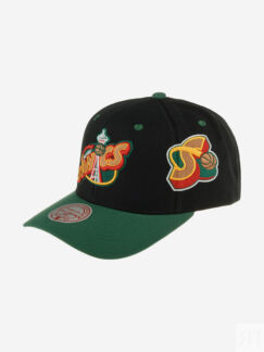 Бейсболка MITCHELL NESS HHSS6729-SSUYYPPPBLCK Seattle Supersonics NBA (черн