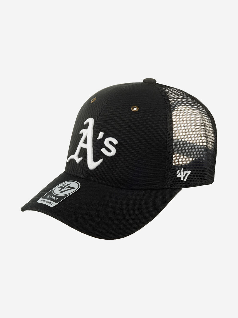 Бейсболка с сеточкой 47 BRAND Carhartt collab Oakland Athletics MLB (черный 36-671XDOX403-09 фото 1