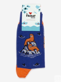 Носки с рисунками St.Friday Socks - Камчатские нерпы, Синий