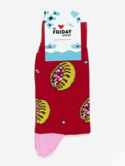 Носки с рисунками St.Friday Socks - Карельская калитка, Красный