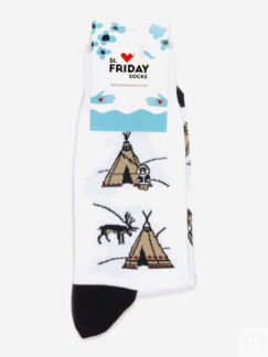 Носки с рисунками St.Friday Socks - Полярный глэмпинг, Белый